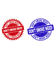 Dont Smoke Weed Round And Rosette Stamp Seals