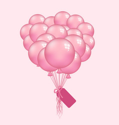 Festive Bunch Of Pink Fly Balloons Tied With A Tag