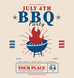 Independence Barbecue Party Poster Flyer Design