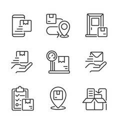 Orders Management Pixel Perfect Linear Icons Set