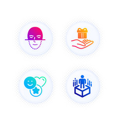 Smile Face Recognition And Loyalty Program Icons