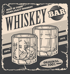 Whiskey Bar Monochrome Vintage Flyer