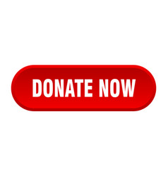 Donate Now Button Now Rounded Red Sign