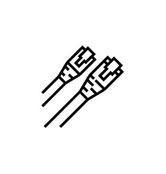 Lan Cable Icon Computer Component Icon Outline