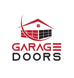 Residential House Garage Doors Icon Logo