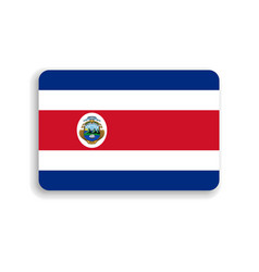 Rounded Rectangle Flag Of Costa Rica