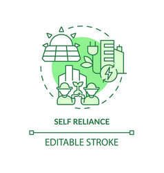 Self Reliance Green Concept Icon