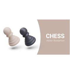 Black And White Realistic Pawn In Tilted Position