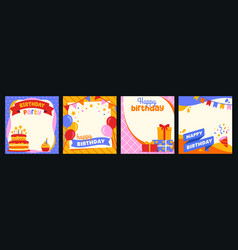 Set Of Happy Birthday Frames