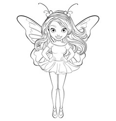 Beautiful Fairy With Long Hair And Wings