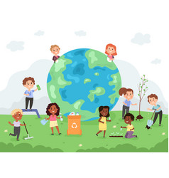 Kids Take Care Of Earth Day Environment