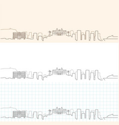 Monaco Hand Drawn Skyline