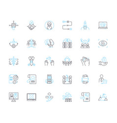 Civic Association Linear Icons Set Community