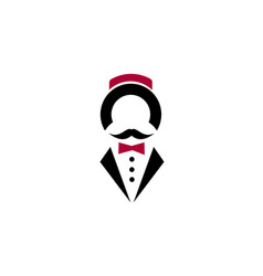 Door Man Thin Line Icon Hotel Concierge Person