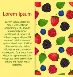 Berry Mix On Background Dark Berries Pattern