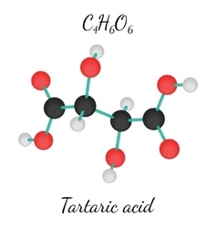 C4h6o6 Tartaric Acid Molecule