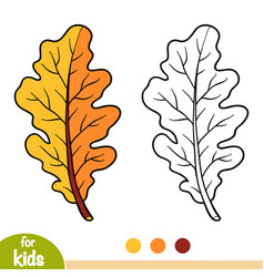 Coloring Book Oak Leaf