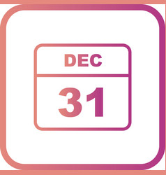 December 31st Date On A Single Day Calendar