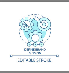 Define Brand Mission Turquoise Concept Icon