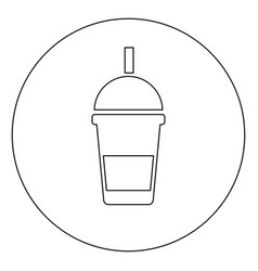 Slushie In A Plastic Cup On White Background