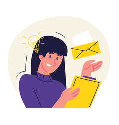 Woman And Email Marketing