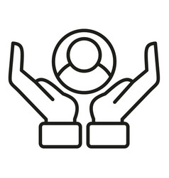 Care Leader Icon Outline Human People