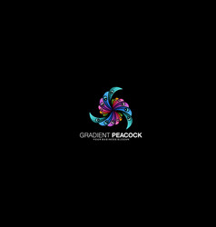 Gradient Peacock Logo Design