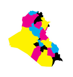 Iraq Political Map Of Administrative Divisions