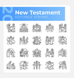 New Testament Linear Icons Set