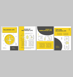 Balanced And Unbalanced Life Yellow Brochure