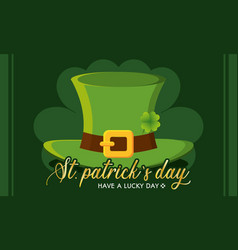 Colored Saint Patrick Day Poster Elvish Green Hat