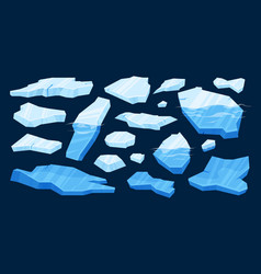 Frozen Arctic Cracked Ice Background