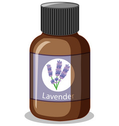 Lavender Essential Oil Bottle Isolated