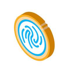 Spread Evenly Mayonnaise On Plate Isometric Icon