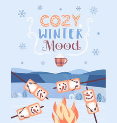 Cozy Winter Mood Fun Party Welcome Poster