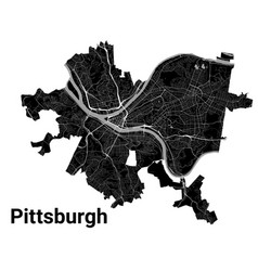 Pittsburgh City Map Pennsylvania United States