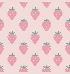 Simple Seamless Pink Pattern With Strawberries