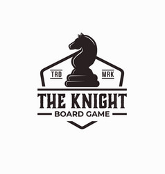 Chess Board Game Strategy Logo Template