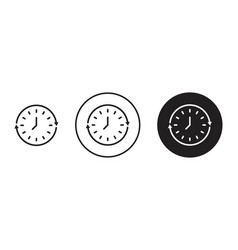 Course Of Time Icon Set Clock Countdown