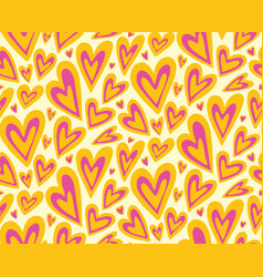 Groovy Purple Yellow Hearts Y2k 90s Seamless