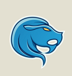 Blue Lion Or Leo Icon