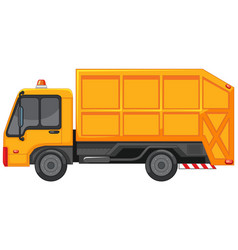 Garbage Truck In Yellow Color