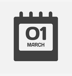 Icon Page Calendar Day - 1 March