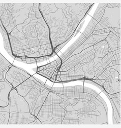 Map Of Pittsburgh City Pennsylvania United States