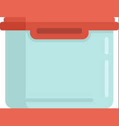 Plastic Food Storage Icon Flat Isolated