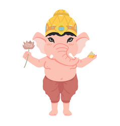 Cute Elephant God Ganesha Cartoon