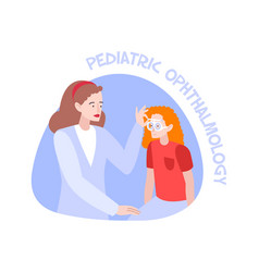 Pediatric Ophthalmologist Flat Composition