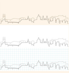 Salzburg Hand Drawn Skyline