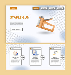 Staple Gun Flat Landing Page Website Template