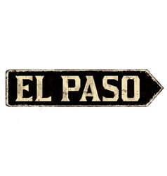 El Paso Vintage Rusty Metal Sign